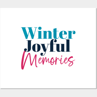 Winter Joyful Memories: Festive Holiday Quotes Posters and Art